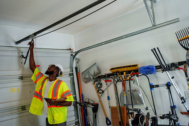 Professional Garage Door Panel Replacement technician working in Galveston, TX